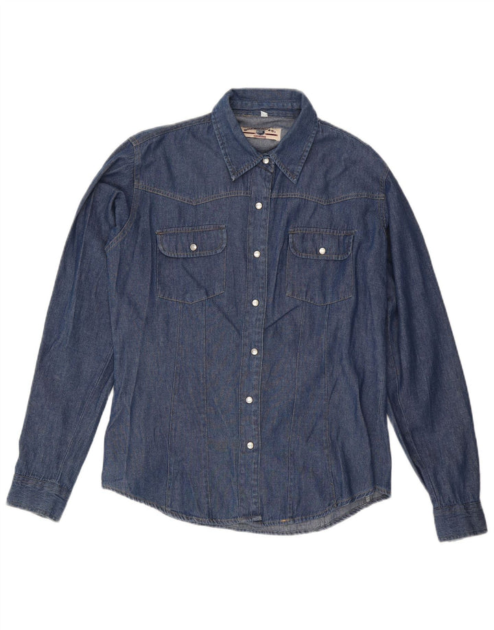 Camisa jeans feminina Brandon & C UK 18 XL azul