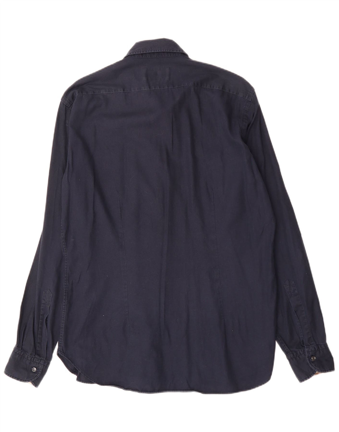 Camisa masculina AQUASCUTUM tamanho 16 1/2 42 grande algodão azul marinho