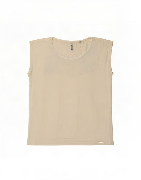 Camiseta feminina Woolrich UK 12 médio algodão branco