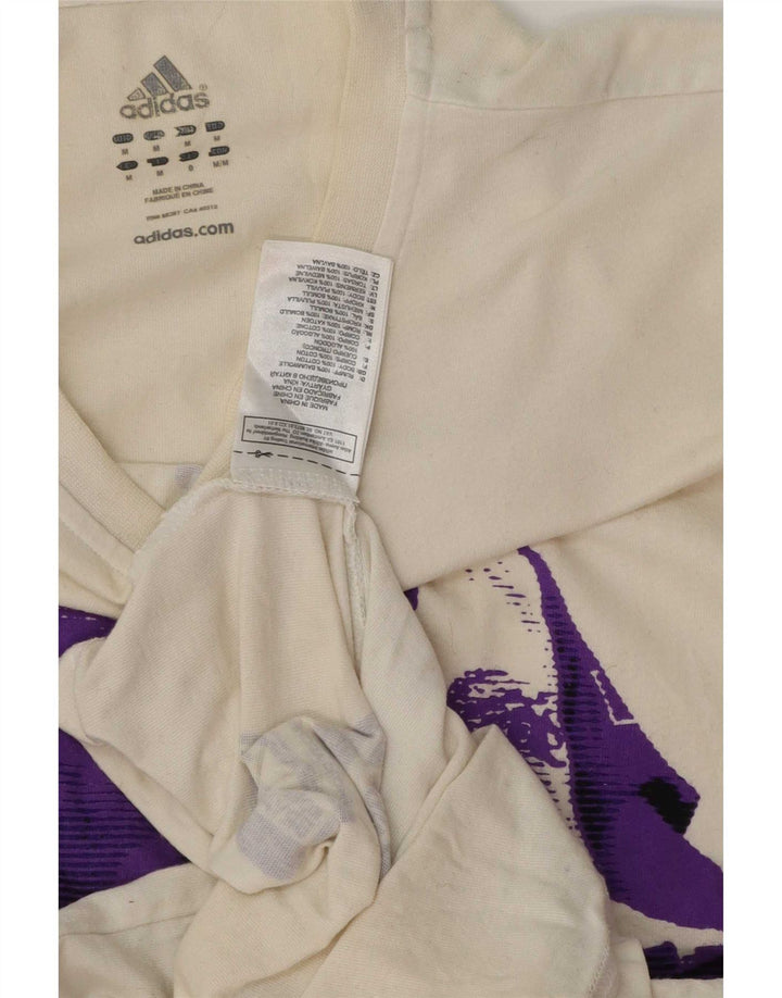 Camiseta Adidas Masculina NBA Graphic Top Médio Algodão Branco