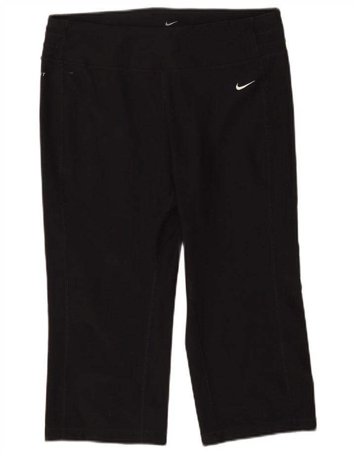 Calça Nike Dri Fit Capri Feminina UK 14 Médio Preto Poliéster