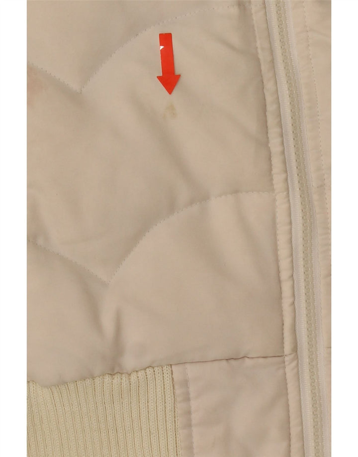 Jaqueta acolchoada feminina Levi's UK 6 XS branco colorblock poliéster