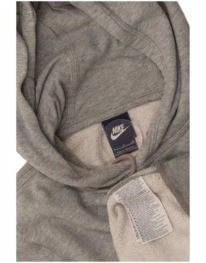 NIKE Mens Hoodie Jumper Pequeno Algodão Cinza