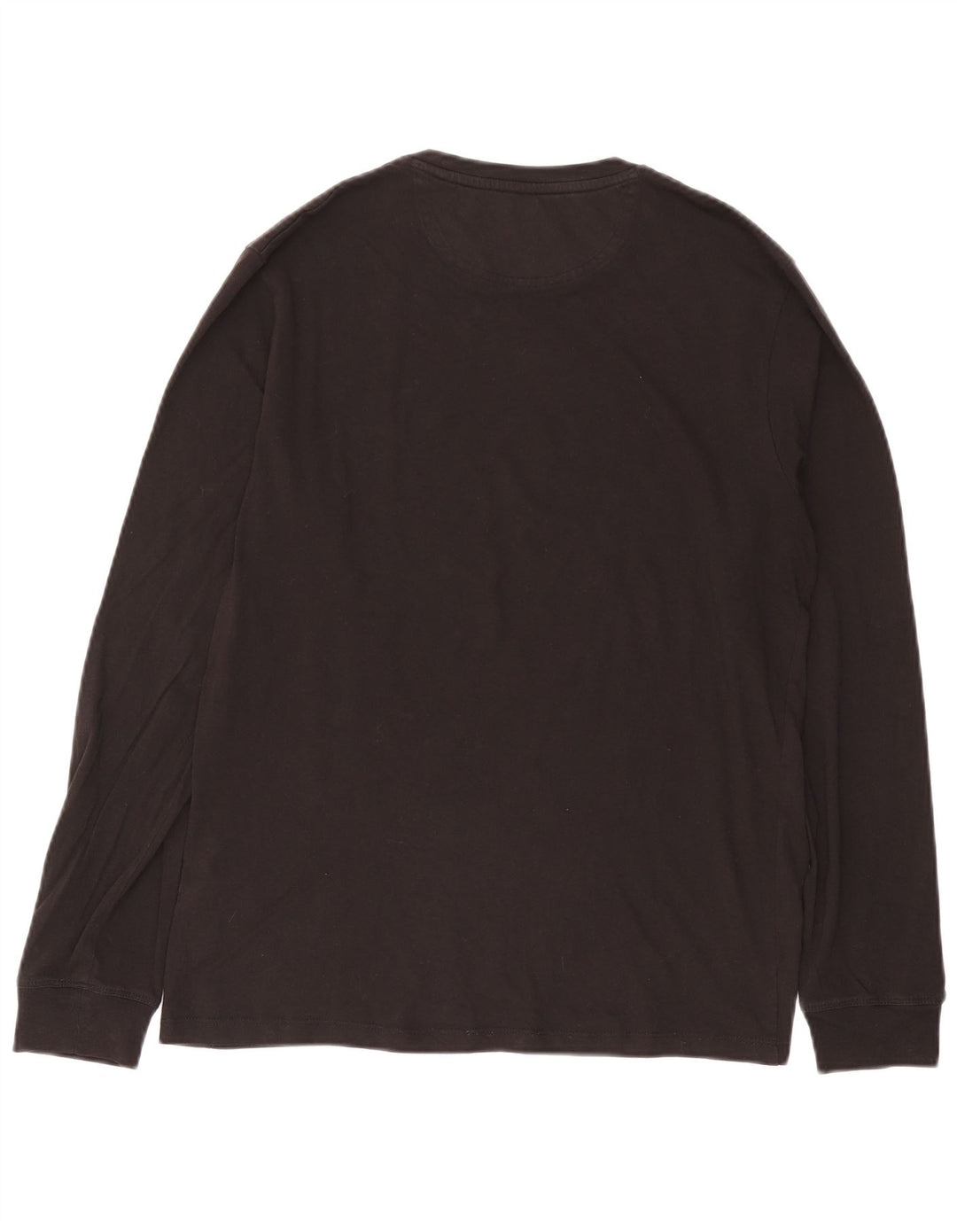 Timberland Mens Slim Fit Top Manga Longa Médio Algodão Preto