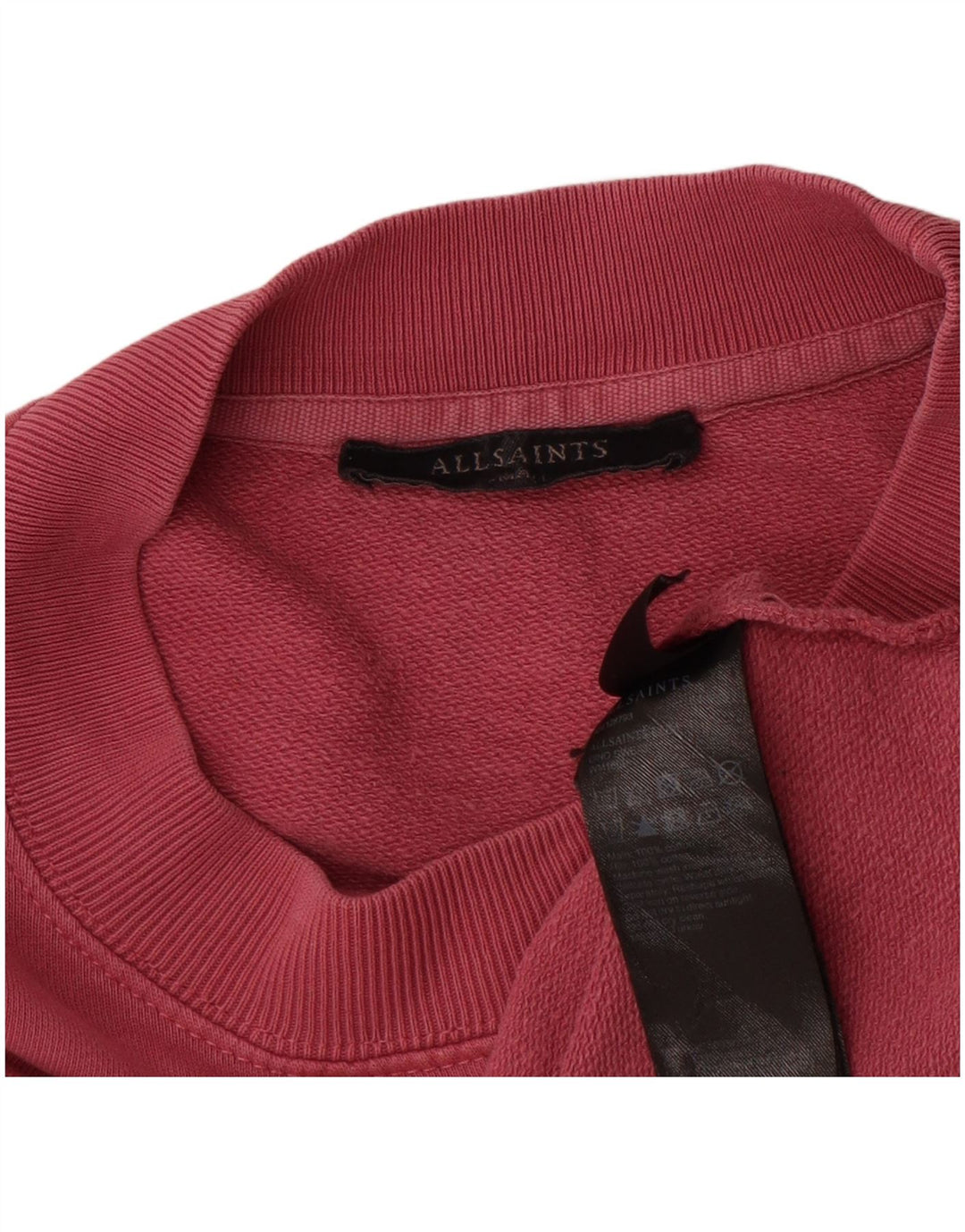 All Saints moletom masculino de ajuste solto jumper pequeno algodão vermelho