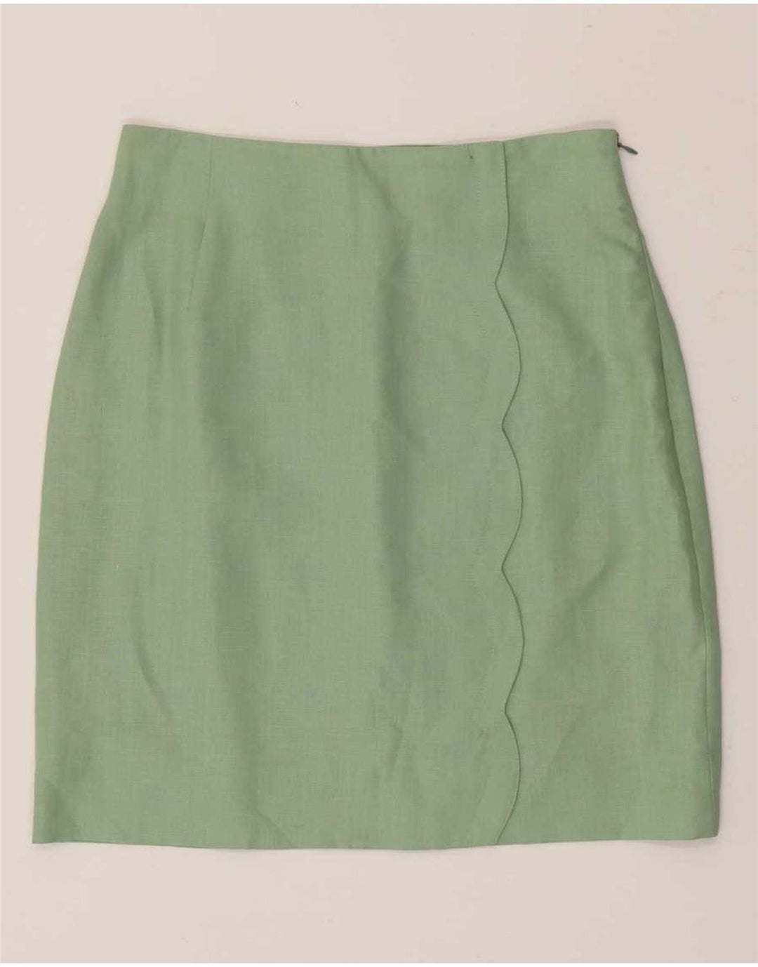 Conjunto de saia feminina Cacharel com peito duplo de 2 peças IT 44 médio W28 verde