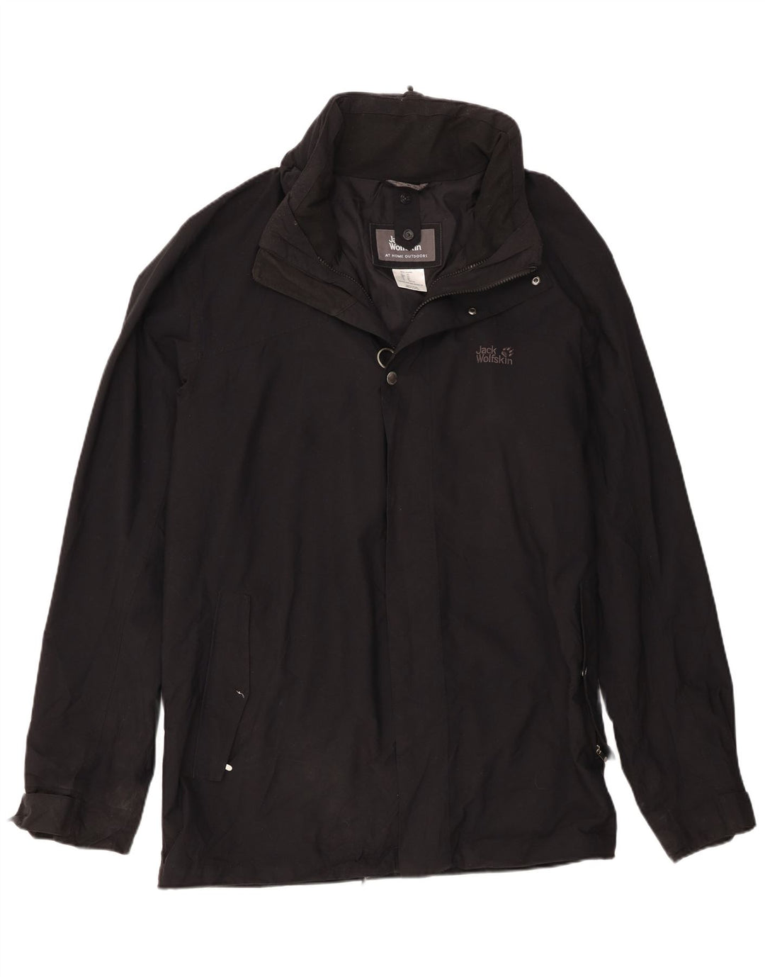 Jaqueta corta-vento masculina Jack Wolfskin UK 50 3XL poliamida preta