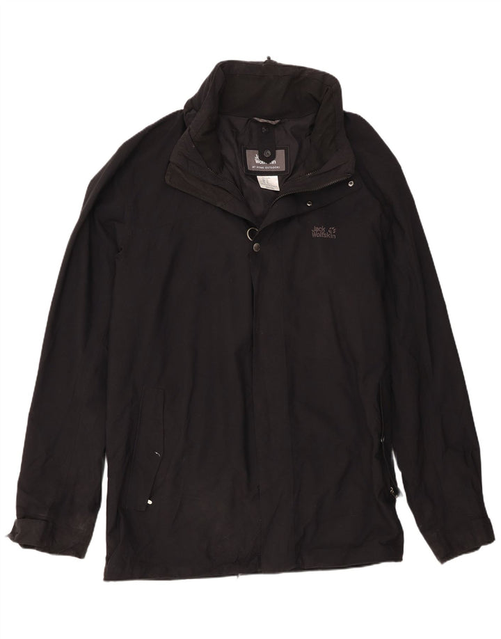 Jaqueta corta-vento masculina Jack Wolfskin UK 50 3XL poliamida preta