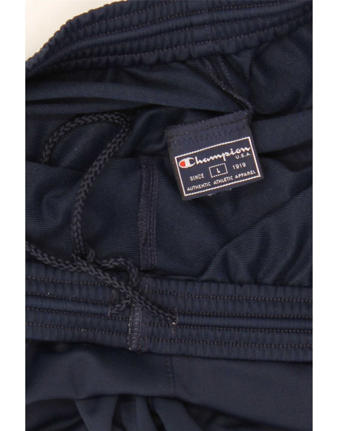 Calça de treino masculina Champion grande poliéster azul marinho