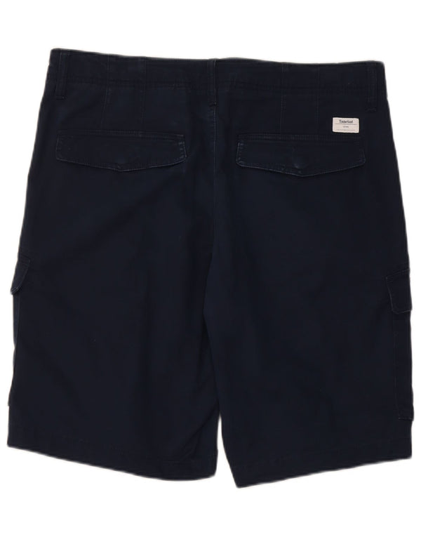 Timberland Mens Cargo Shorts W32 Médio Algodão Azul Marinho