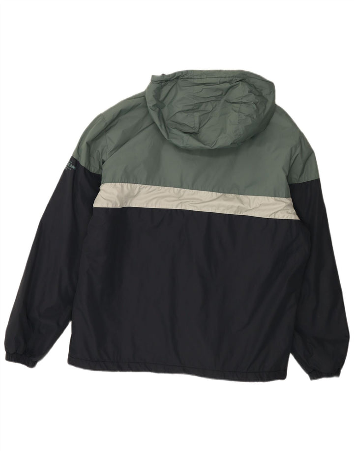 Jaqueta corta-vento masculina PEPE JEANS com capuz UK 42 XL azul marinho Colourblock