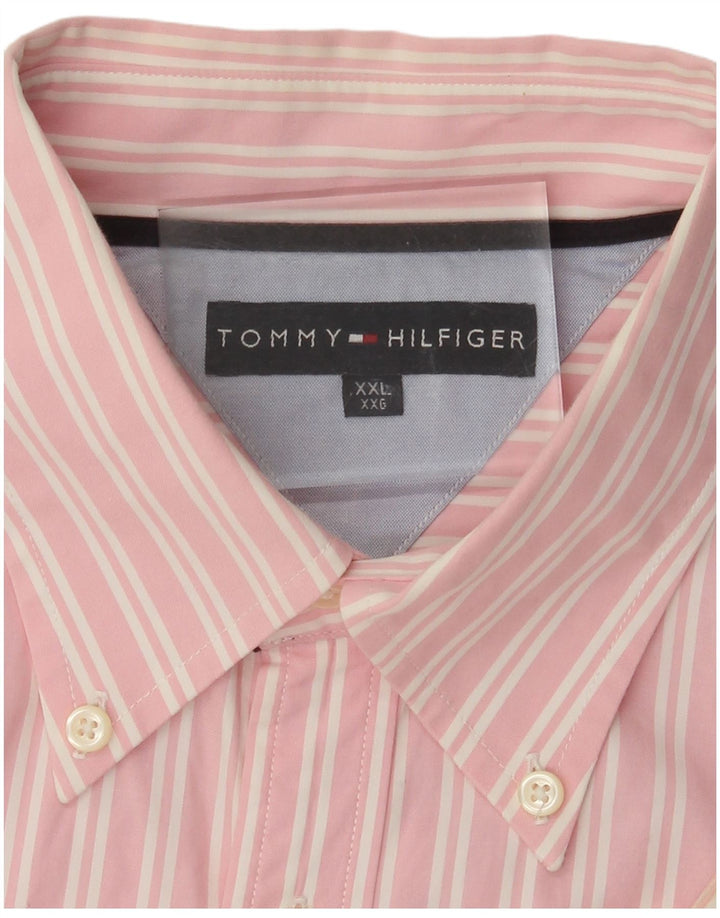 Camisa masculina Tommy Hilfiger 2XL listra rosa