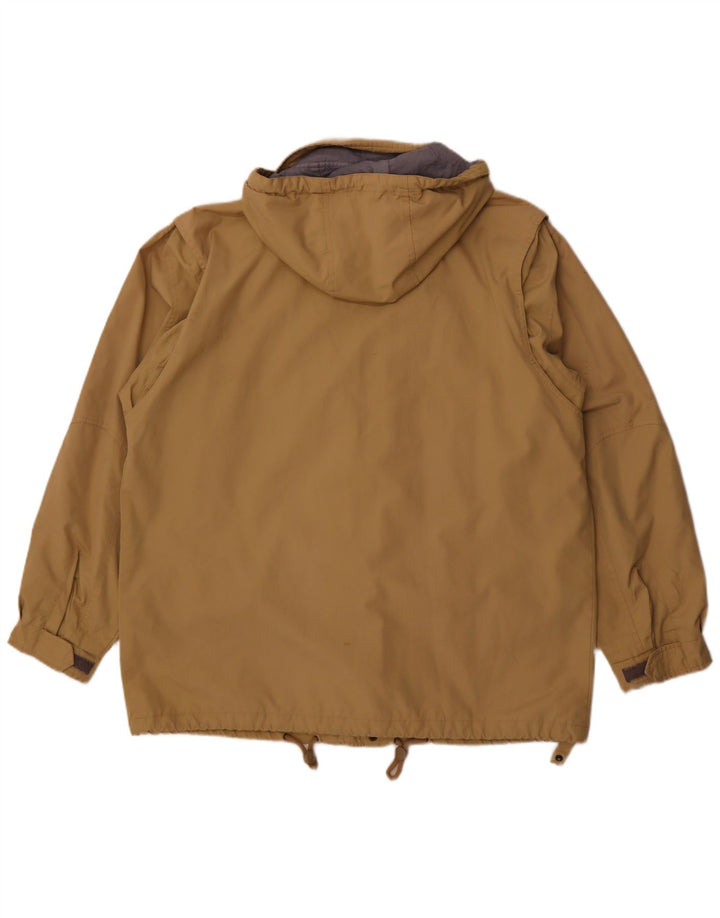 Jaqueta corta-vento masculina Fila com capuz IT 52 XL poliéster bege