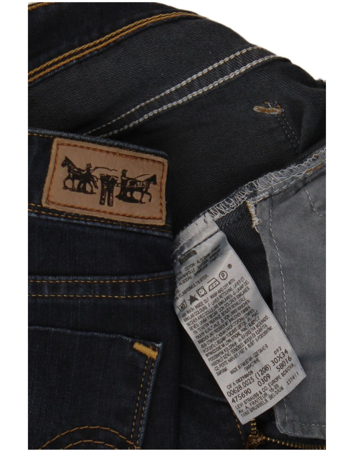 LEVI'S Masculino 628 Slim Jeans W30 L34 Azul Marinho Algodão