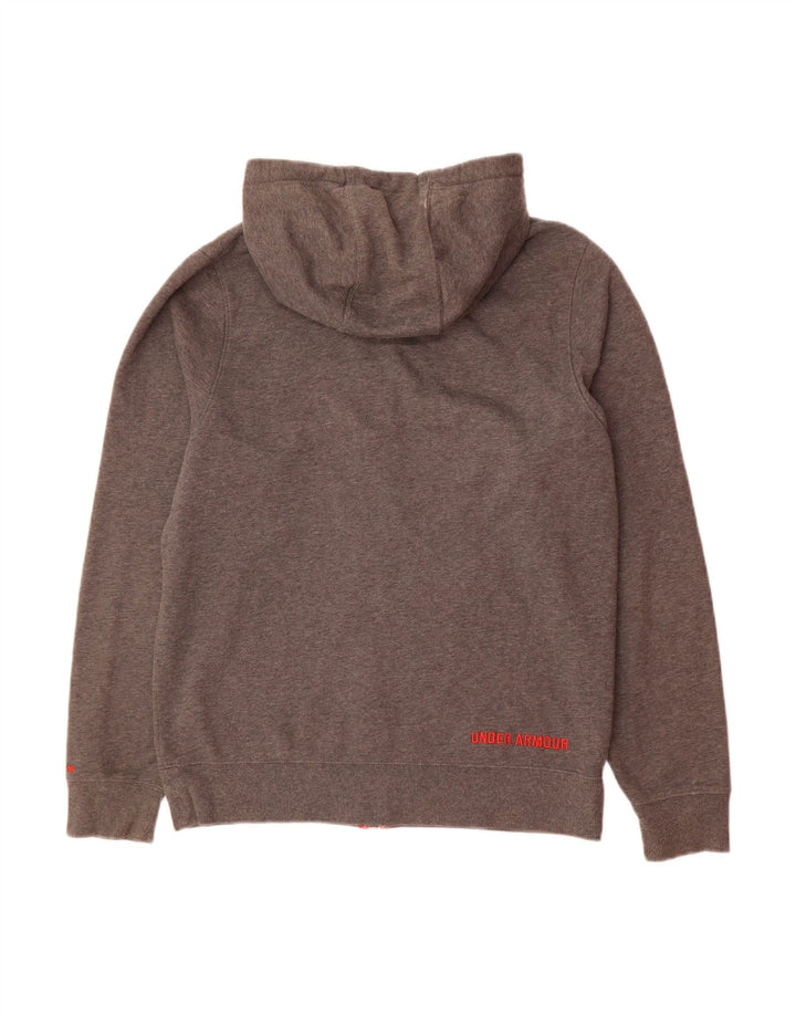 Suéter masculino com capuz e zíper UNDER ARMOUR pequeno algodão cinza