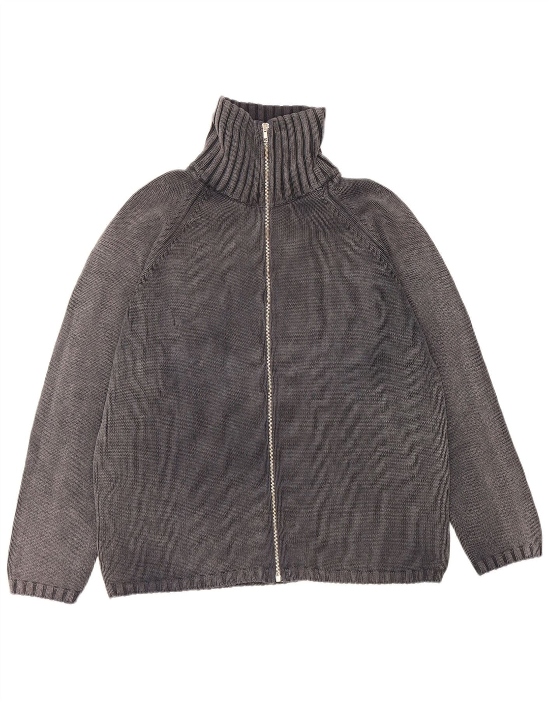 Suéter cardigã masculino Zara grande algodão cinza