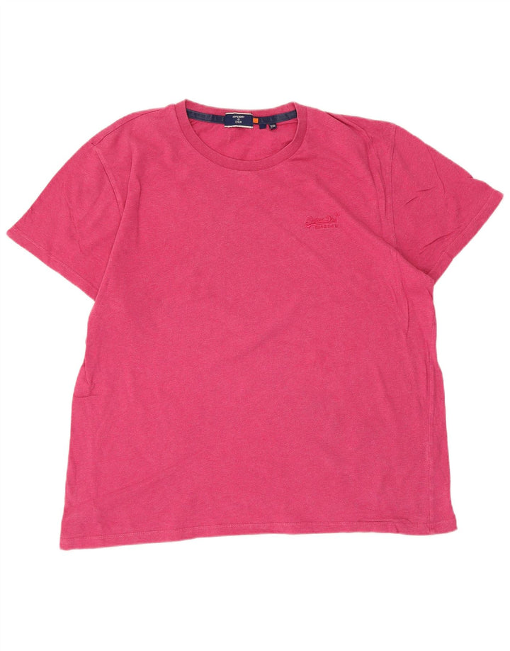 Camiseta masculina SUPERDRY Top 2XL rosa