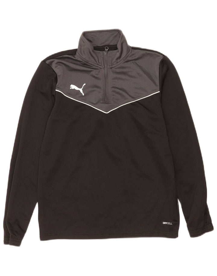 Suéter Puma Menino com Zíper e Pescoço 11-12 Anos Preto Colorblock