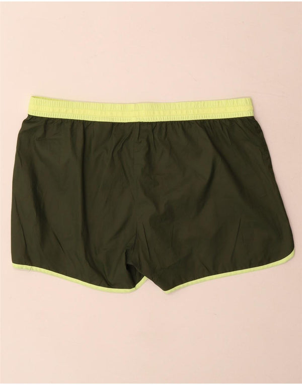 Shorts esportivos femininos Reebok UK 16 grande poliéster cáqui