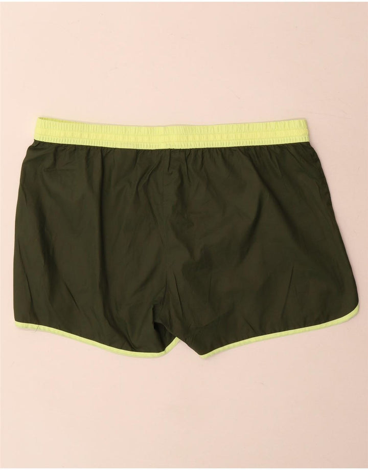Shorts esportivos femininos Reebok UK 16 grande poliéster cáqui