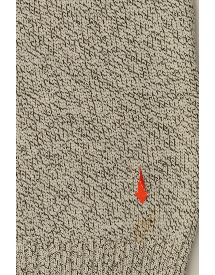 Suéter masculino SUPERDRY com gola redonda, acrílico grande bege salpicado