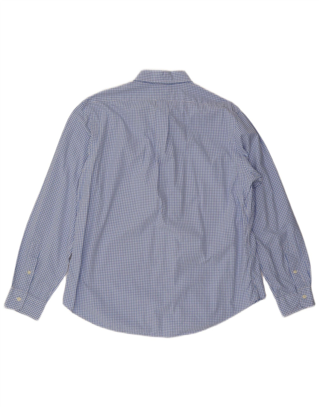 Camisa masculina POLO RALPH LAUREN de ajuste personalizado XL azul algodão guingão