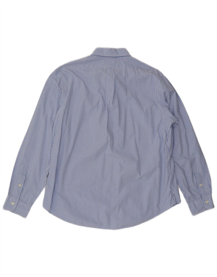 Camisa masculina POLO RALPH LAUREN de ajuste personalizado XL azul algodão guingão