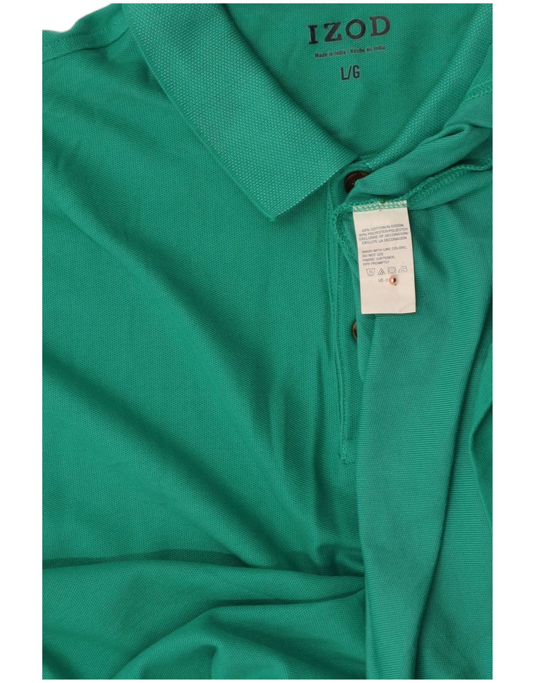 Camisa polo masculina Grant Fit IZOD grande algodão verde