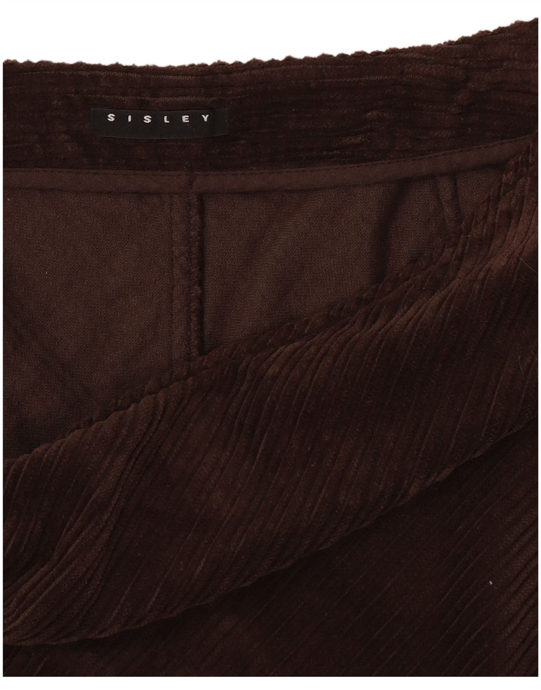 Saia feminina de veludo Sisley W28 marrom médio