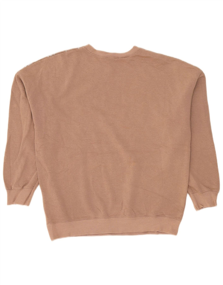 Suéter feminino com estampa abstrata MINT VELVET Reino Unido 10 pequeno bege