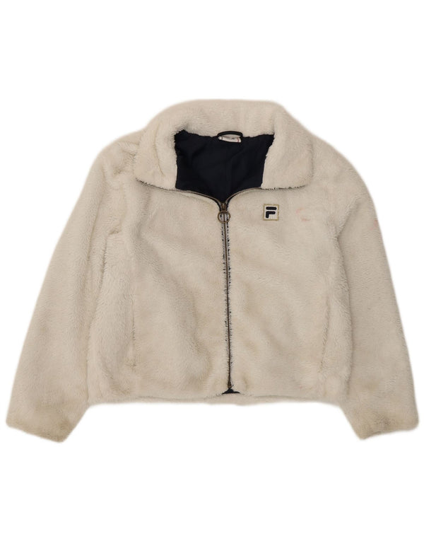 Jaqueta Fila Girls Crop Graphic Fleece 11-12 Anos Branco