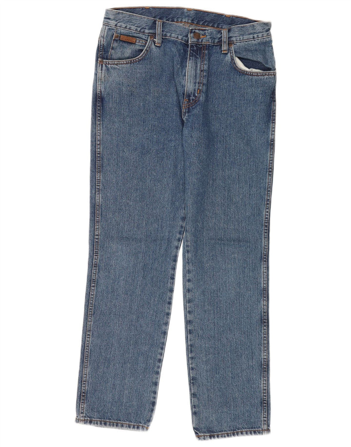 Wrangler Masculino Texas Straight Jeans W32 L30 Azul Algodão