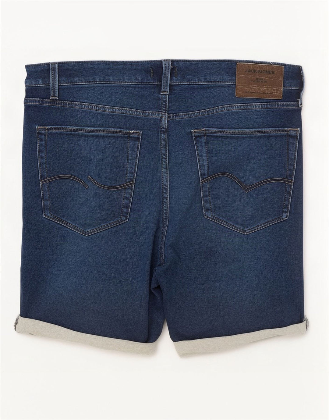 Shorts jeans masculino Jack & Jones grande W34 algodão azul