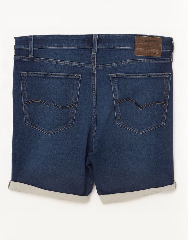Shorts jeans masculino Jack & Jones grande W34 algodão azul