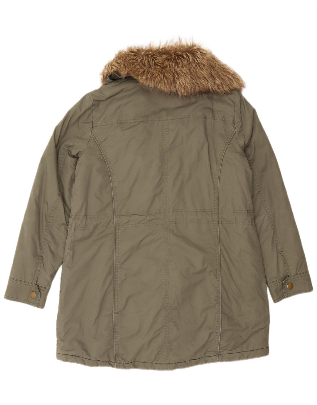 Jaqueta parka feminina Laura Ashley Reino Unido 12 algodão cáqui médio