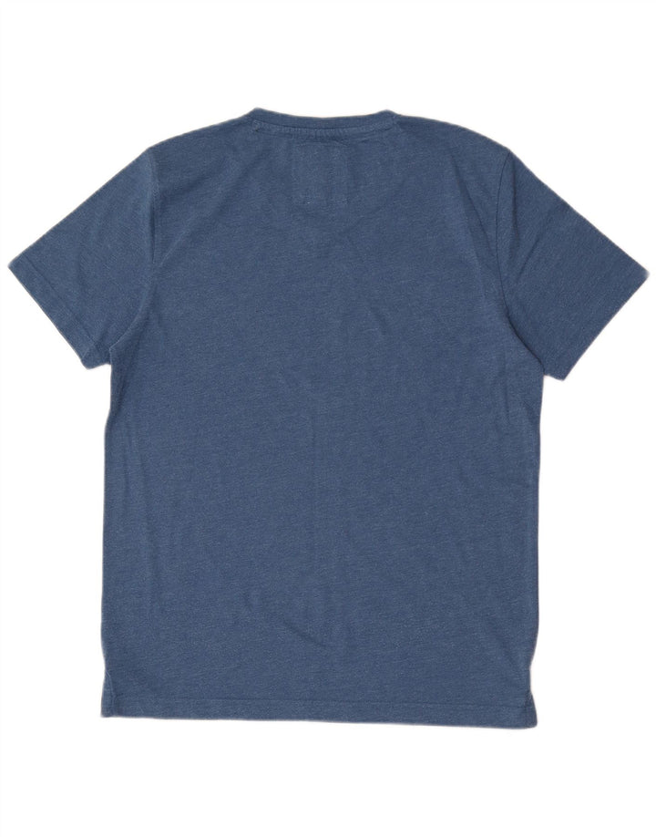Camiseta masculina CREW CLOTHING Top médio algodão azul
