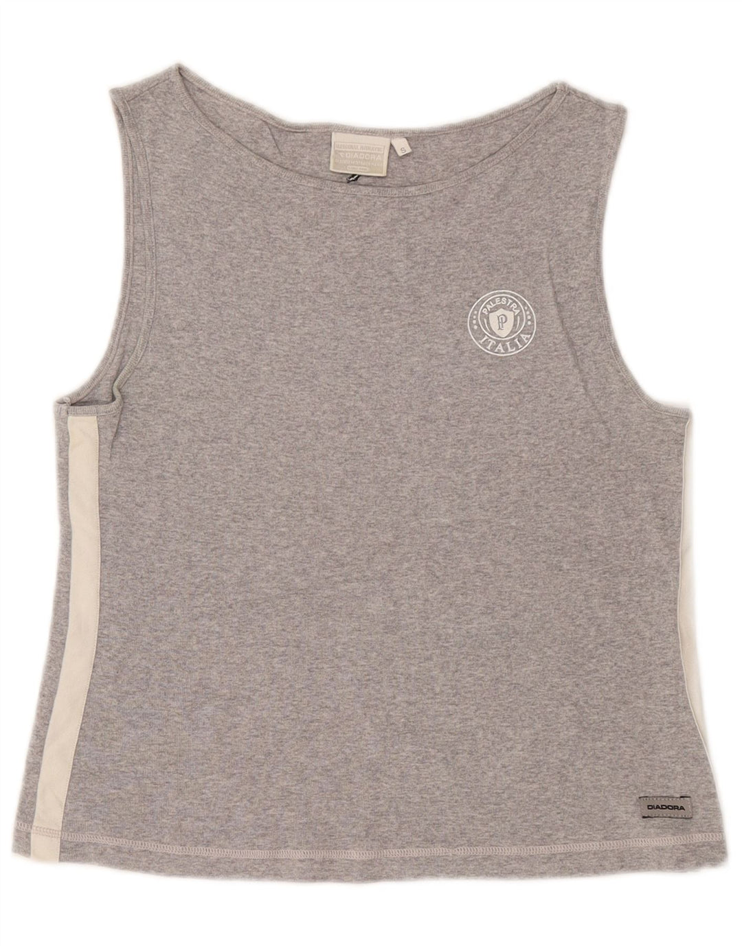 Top colete feminino DIADORA UK 10 pequeno bloco cinza