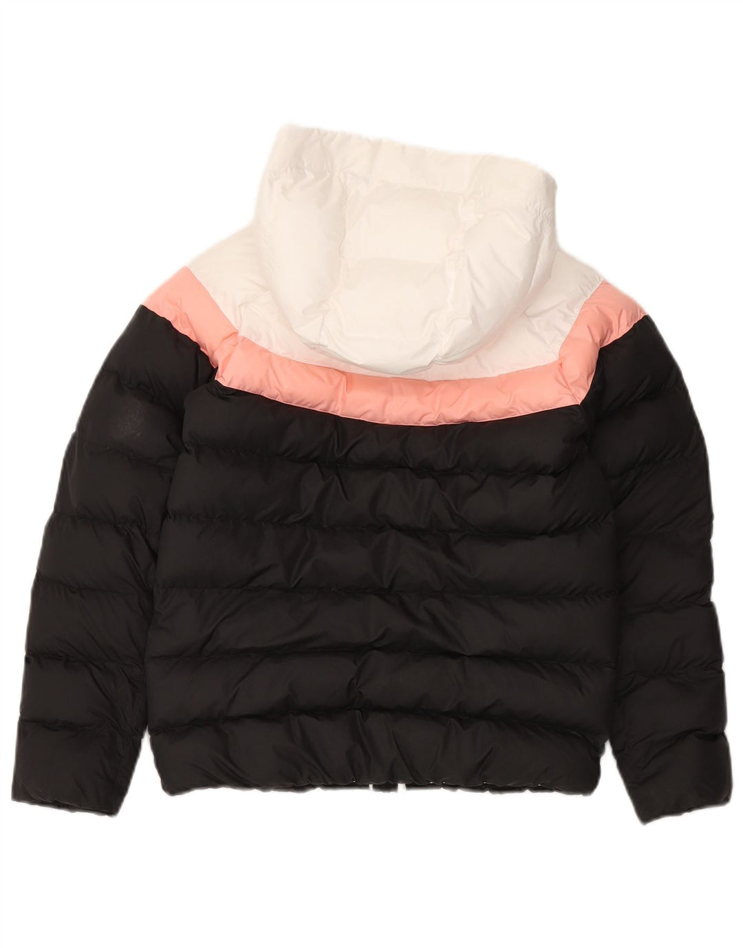 Jaqueta acolchoada com capuz Nike para meninas 10-11 anos médio preto colorblock