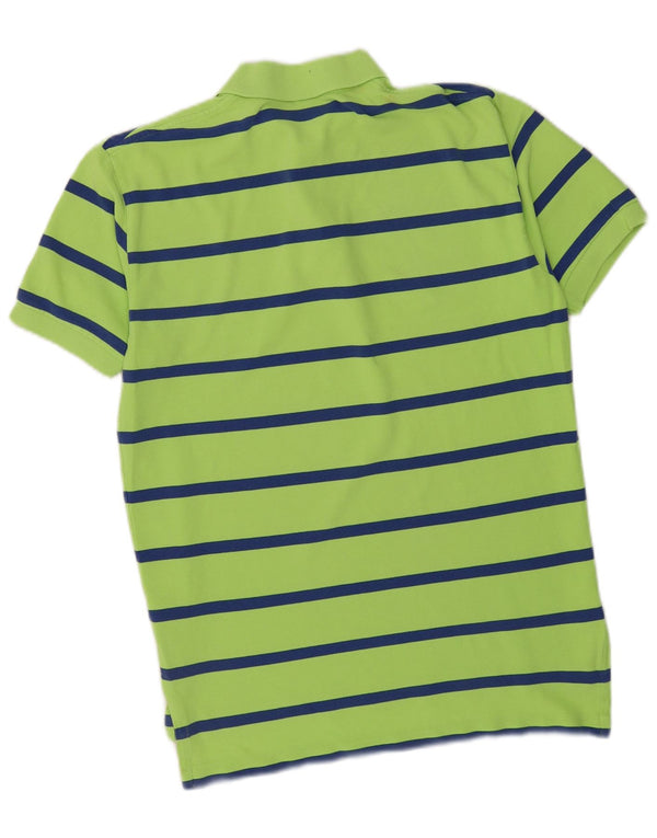 Polo Ralph Lauren Camisa masculina pequena listrada verde algodão
