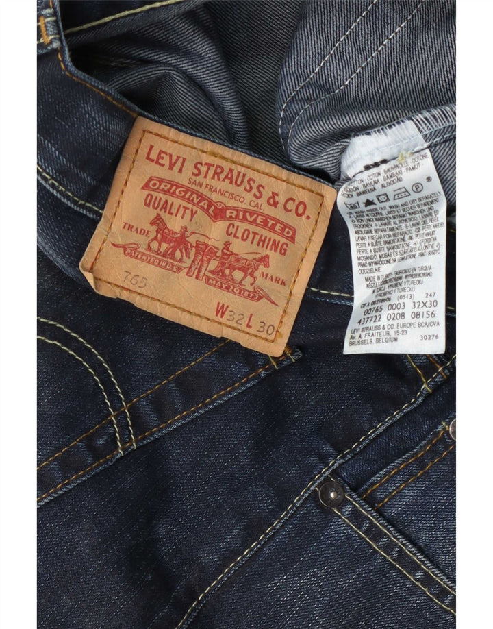 Calça jeans masculina Levi's 765 Flared W32 L30 azul marinho algodão
