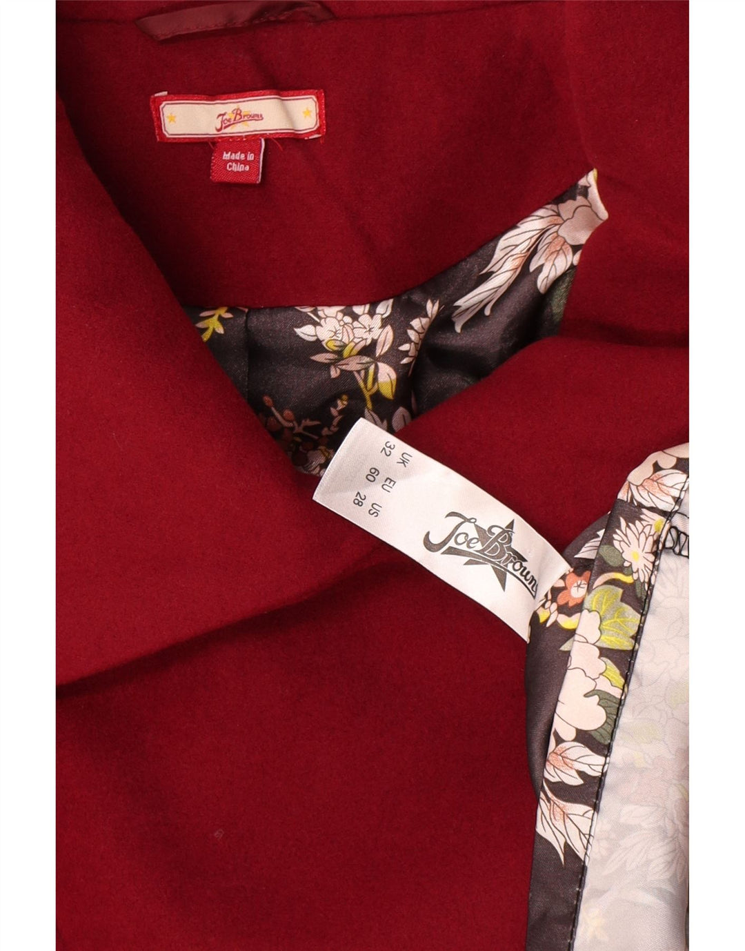 Sobretudo oversized feminino Joe Browns UK 22 3XL poliéster vermelho