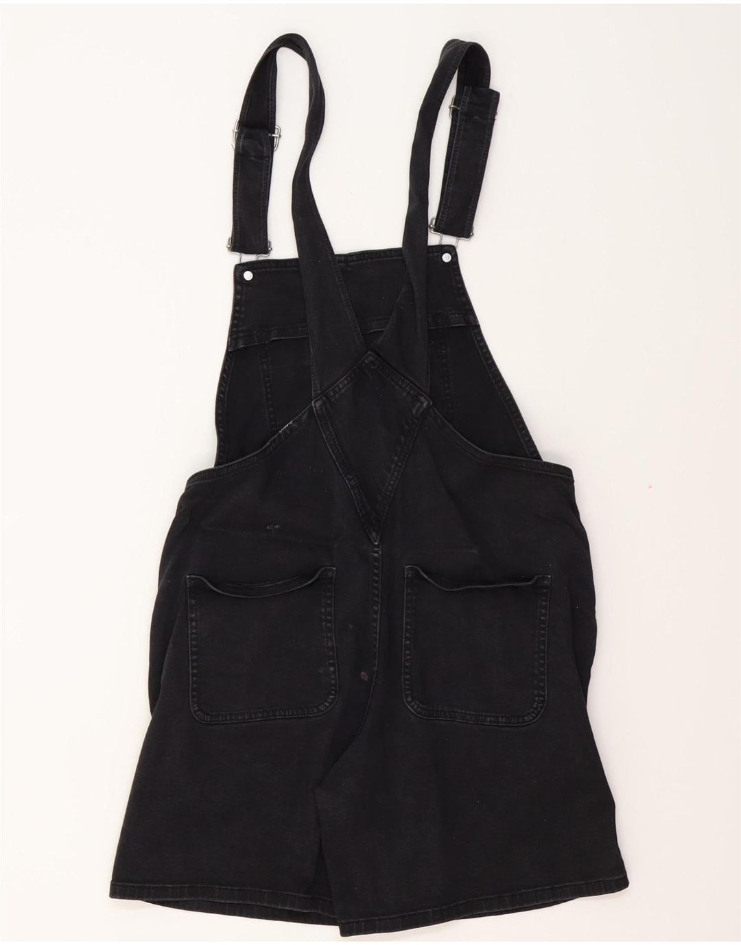Shorts jeans feminino FAT FACE Dungarees Reino Unido 12 médio W34 algodão preto
