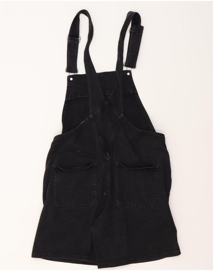 Shorts jeans feminino FAT FACE Dungarees Reino Unido 12 médio W34 algodão preto
