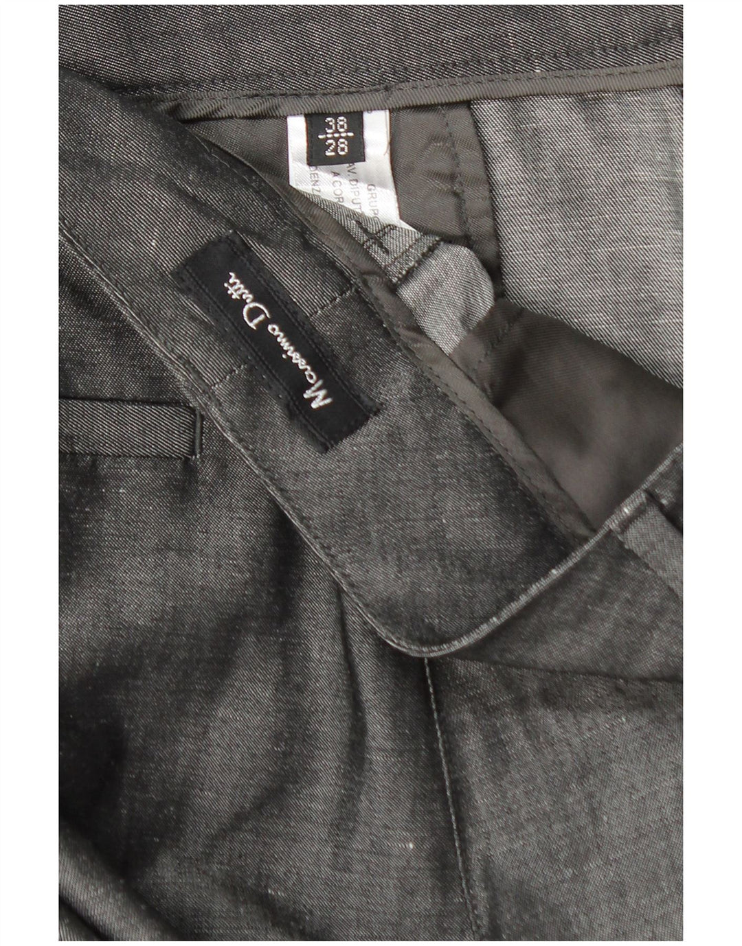 Calça feminina reta casual MASSIMO DUTTI UE 38 pequena W28 L34 cinza