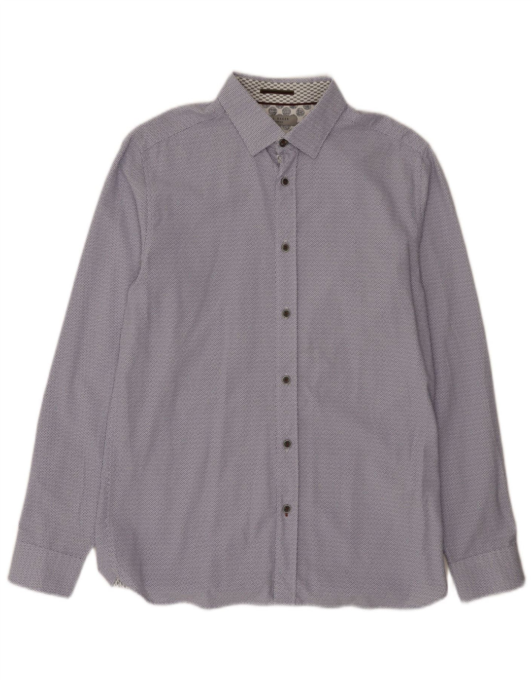 Camisa masculina Ted Baker tamanho 3 modal floral azul médio