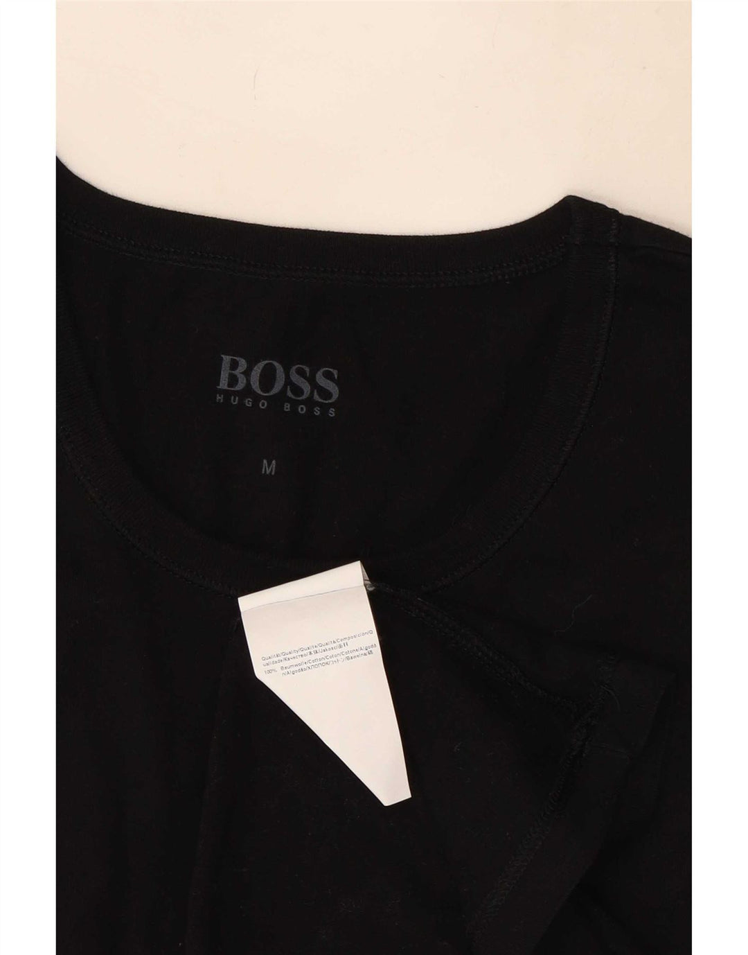 Camiseta masculina Hugo Boss Top médio algodão preto