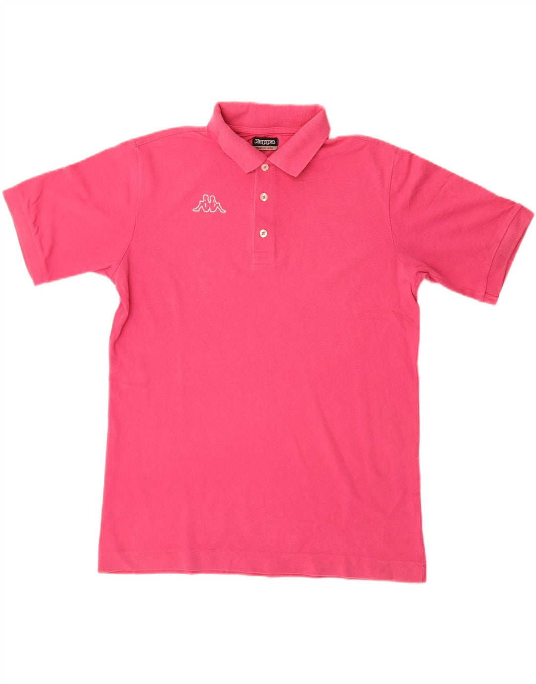 Camisa pólo gráfica masculina Kappa médio algodão rosa