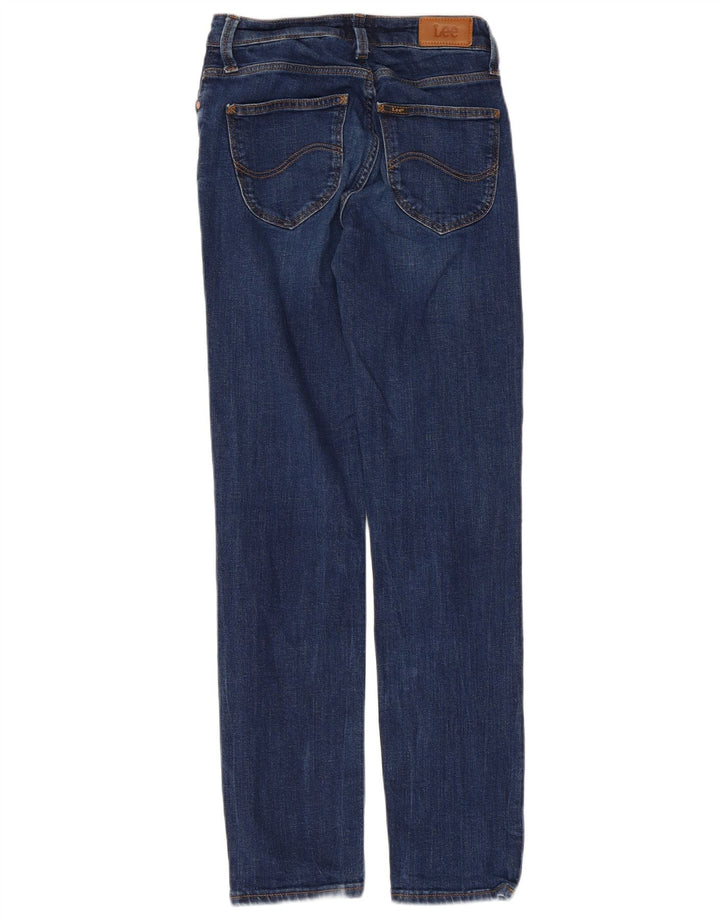 Lee Womens Elly Straight Jeans W24 L28 Azul Algodão