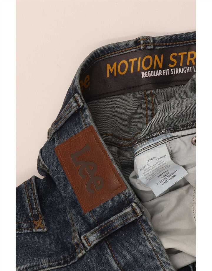 Calça jeans reta masculina Lee Regular Fit W34 L29 algodão azul
