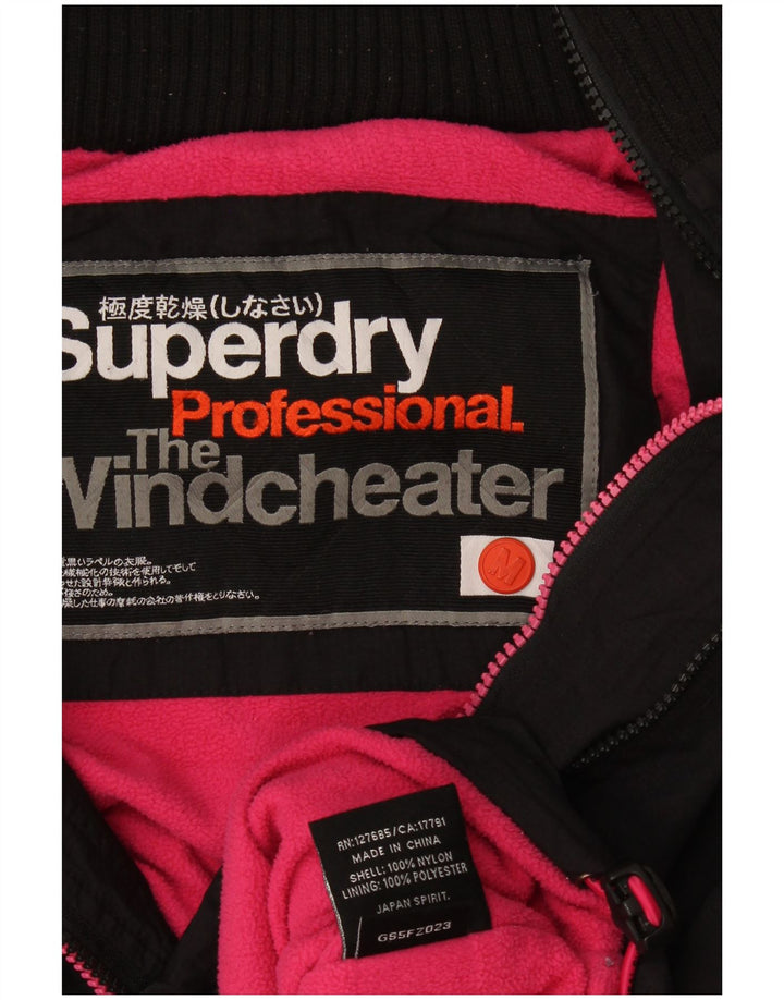 Jaqueta corta-vento feminina Superdry The Windcheater UK 14 médio preto